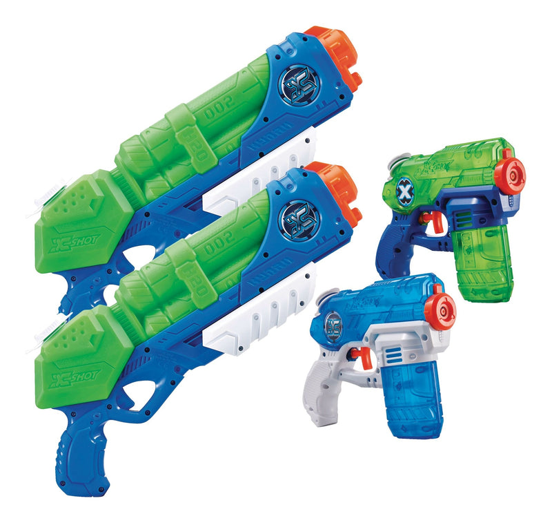 ZURU X-Shot Typhoon Thunder & Stealth Soaker Water Blasters Set, Kids' Toy, Age 5+, 4-pk T3