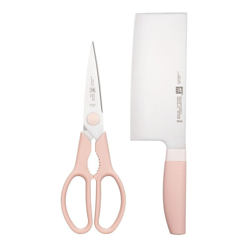 Zwilling Multi-Purpose Stainless Steel Scissors & Knife Set, Pink, 2-pc K4